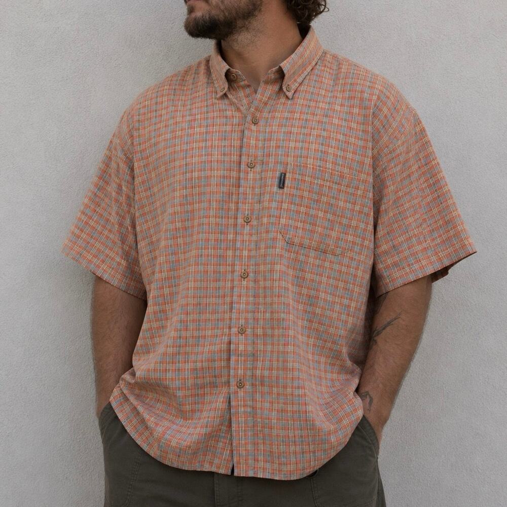 Gorpcore Coastal Dadcore Woolrich Plaid Button Up Shirt XL